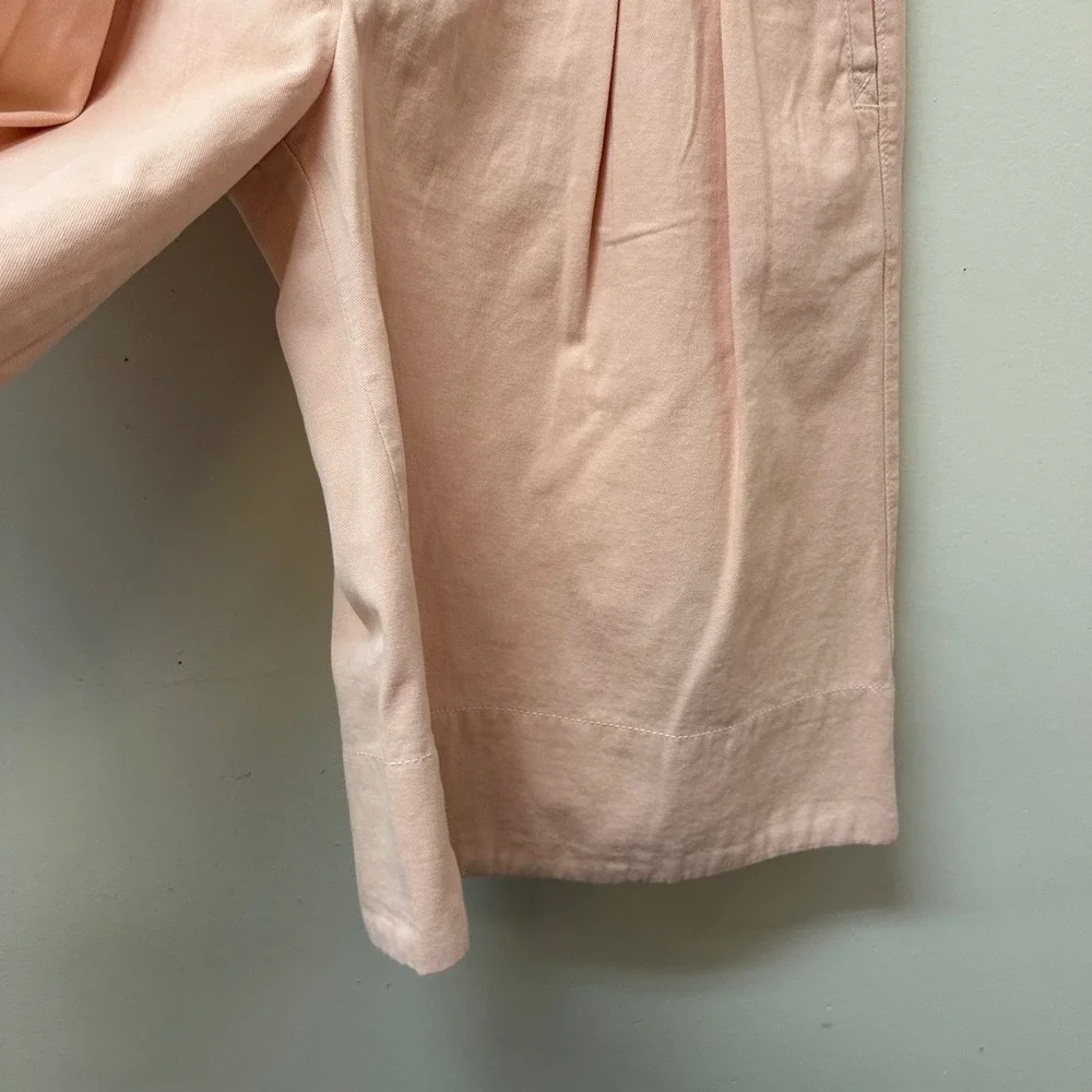 Free People Peach Pink Pleated Wide Leg Culotte Shorts OB2228966 Women's Size 0